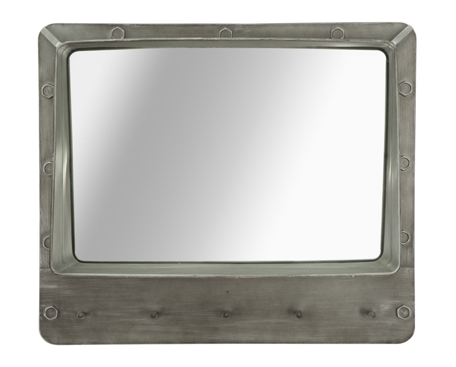 Oglinda decorativa din metal Bolt Gri inchis, l70xA19,5xH60 cm