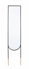 Oglinda decorativa din metal, Reflix ST Negru / Auriu, l34xH170 cm