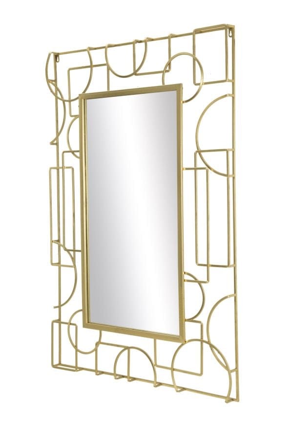 Oglinda decorativa din metal Marie Auriu, l80xH120 cm (1)