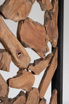 Paravan despartitor din lemn de tec, Grenada Natural / Negru, l100xH200 cm (4)