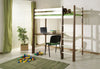 Pat etajat din lemn de pin, cu birou incorporat pentru copii Milosz, 200 x 90 cm (1)