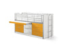 Pat etajat din pal si metal cu birou incorporat si 3 sertare, pentru copii Bonny Alb / Portocaliu, 200 x 90 cm (1)