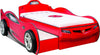 Pat din pal suprapus pentru copii Coupe Red, 190 x 90 cm