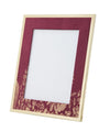 Rama foto decorativa din MDF si metal Glam Large Bordeaux / Auriu, 28 x 33,5 cm (2)