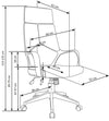 Scaun de birou ergonomic tapitat cu stofa Voyd Albastru / Negru, l64xA61xH115-125 cm (2)