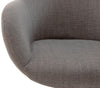 Set 2 scaune rotative tapitate cu stofa si piele ecologica, cu picioare metalice, Melrose Cappuccino / Negru, l64xA64xH88 cm (9)