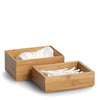 Set 2 cutii pentru depozitare, din bambus si MDF, Bamboo Small Natural, L14,5xl11xH6 / L14,5xl11xH4 cm (1)