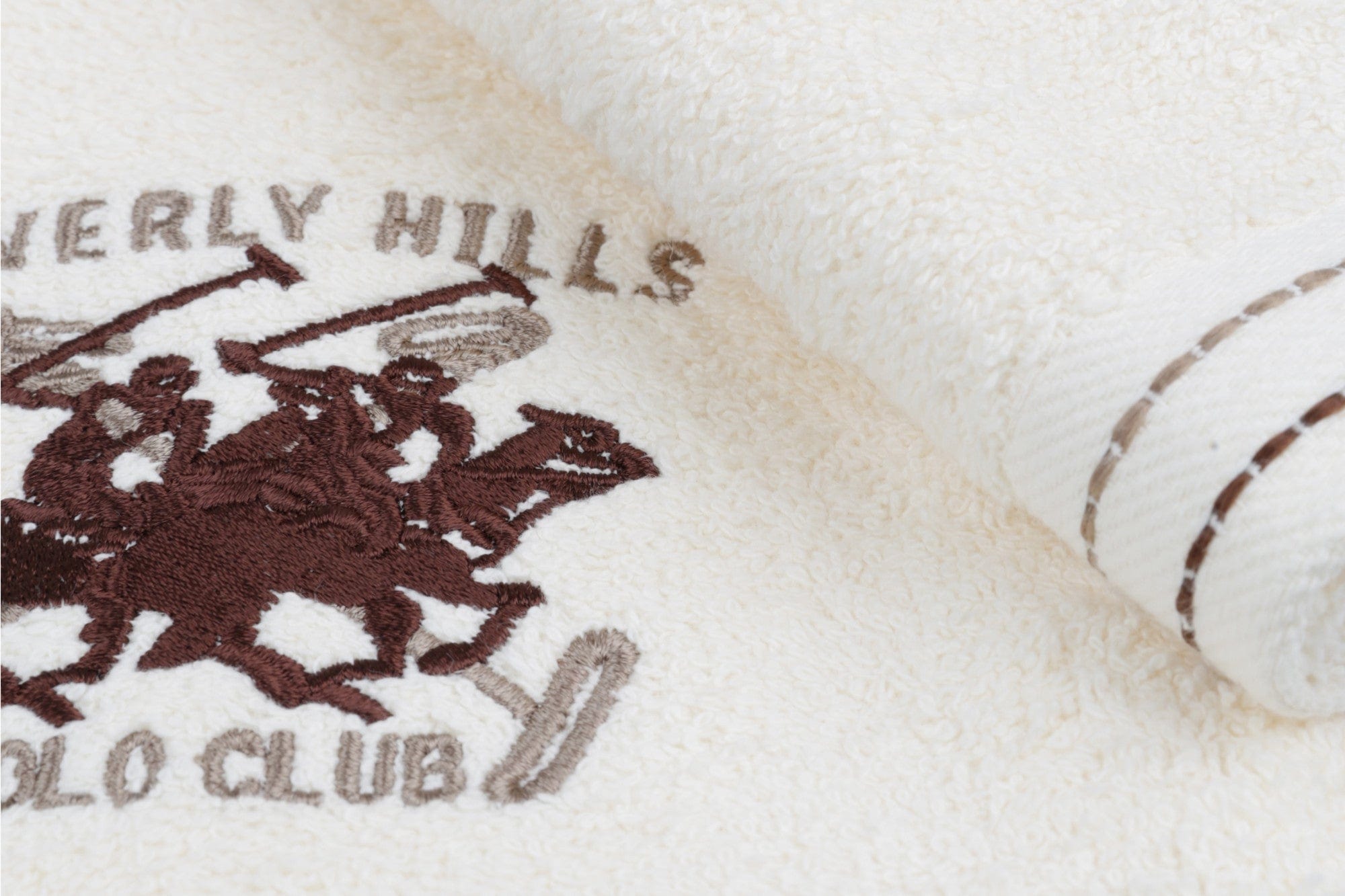 Set 2 prosoape baie din bumbac, Beverly Hills Polo Club 401 Crem, 50 x 90 cm (4)