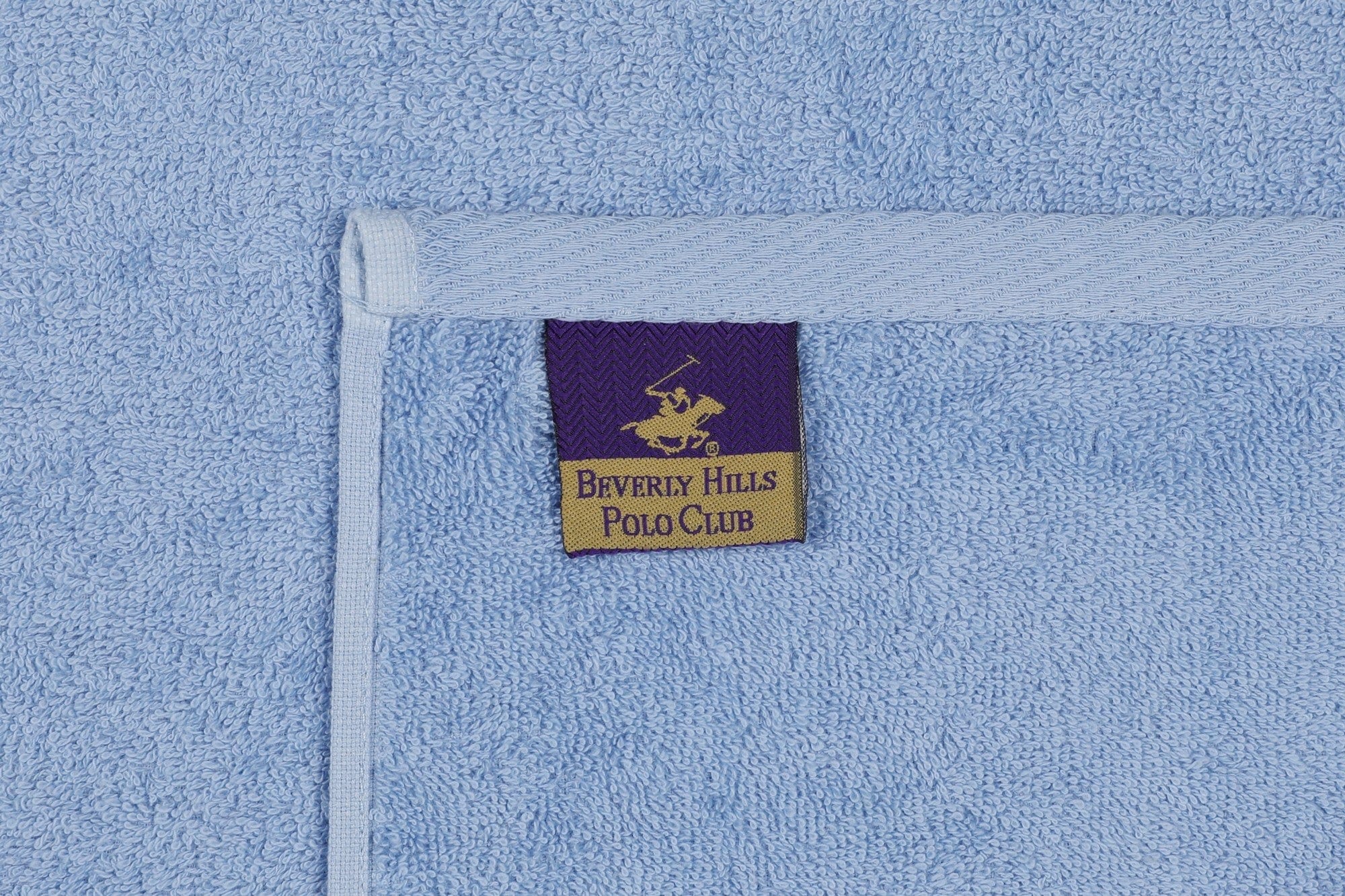 Set 2 prosoape baie din bumbac, Beverly Hills Polo Club 402 Albastru / Bej, 50 x 90 cm (5)