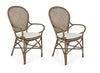 Set 2 scaune din ratan Edelina W Honey, l55xA62xH96 cm