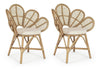 Set 2 scaune din ratan Flores Natural, l77xA62xH93 cm