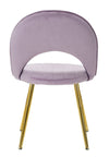 Set 2 scaune tapitate cu stofa, cu picioare din metal, Flex Velvet Lila / Auriu, l52xA48xH78 cm (5)
