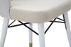 Set 2 scaune tapitate cu stofa si picioare din lemn Bella Velvet Crem / Alb / Auriu, l50xA49xH92,5 cm (10)
