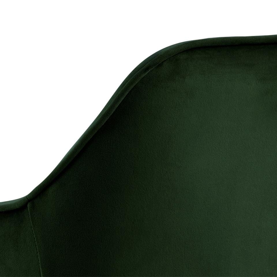 Set 2 scaune tapitate cu stofa si picioare din lemn Brooke Velvet Verde / Stejar, l58xA57xH83 cm (5)