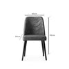 Set 2 scaune tapitate cu stofa si picioare din lemn, Dallas 527 Antracit / Negru, l50xA49xH90 cm (7)