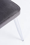 Set 2 scaune tapitate cu stofa si picioare metalice Corinna Velvet Gri / Crom, l44xA55xH86 cm (5)