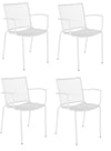 Set 4 scaune de gradina / terasa din metal Circe I Alb, l56,5xA52,5xH80,5 cm