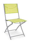 Set 4 scaune pliabile de gradina / terasa din metal si material textil, Emilian Lime / Gri, l45xA56xH86 cm (1)