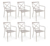 Set 6 scaune de gradina / terasa din metal Avia Gri Deschis, l55xA56xH84 cm