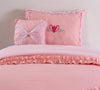 Set cuvertura reversibila pat copii si 1 perna decorativa Rosa Pink (1)