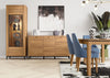 Set de mobila dining din pal, furnir si lemn, 4 piese Porto Stejar Auriu (1)