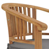 Set masa de gradina / terasa din lemn de tec, Adela Natural + 2 scaune de gradina, Janice Natural / Gri Inchis, Ø80xH75 cm (10)