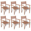 Set masa de gradina / terasa din lemn de tec + 6 scaune de gradina, Clarkson Natural, L180xl90xH75 cm (10)