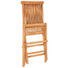 Set masa + 2 scaune pliabile pentru gradina / terasa, din lemn de tec, Arlo Natural / Crem, L60xl60xH65 cm (10)