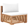 Set mobilier modular pentru gradina / terasa, Thomas Natural / Crem, canapea 2 locuri + taburet (2)