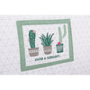 Sort din bumbac Cactus Alb / Verde, l60xH84 cm (1)