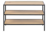 Suport incaltaminte din pal si metal Seaford I Stejar / Negru, l77xA35xH50 cm
