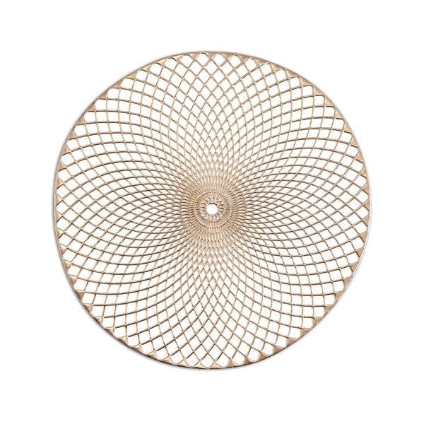 Suport vesela din PVC, Mandala Round Auriu, Ø38 cm