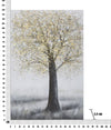 Tablou pictat manual Tree Simple A Multicolor, 80 x 120 cm (6)