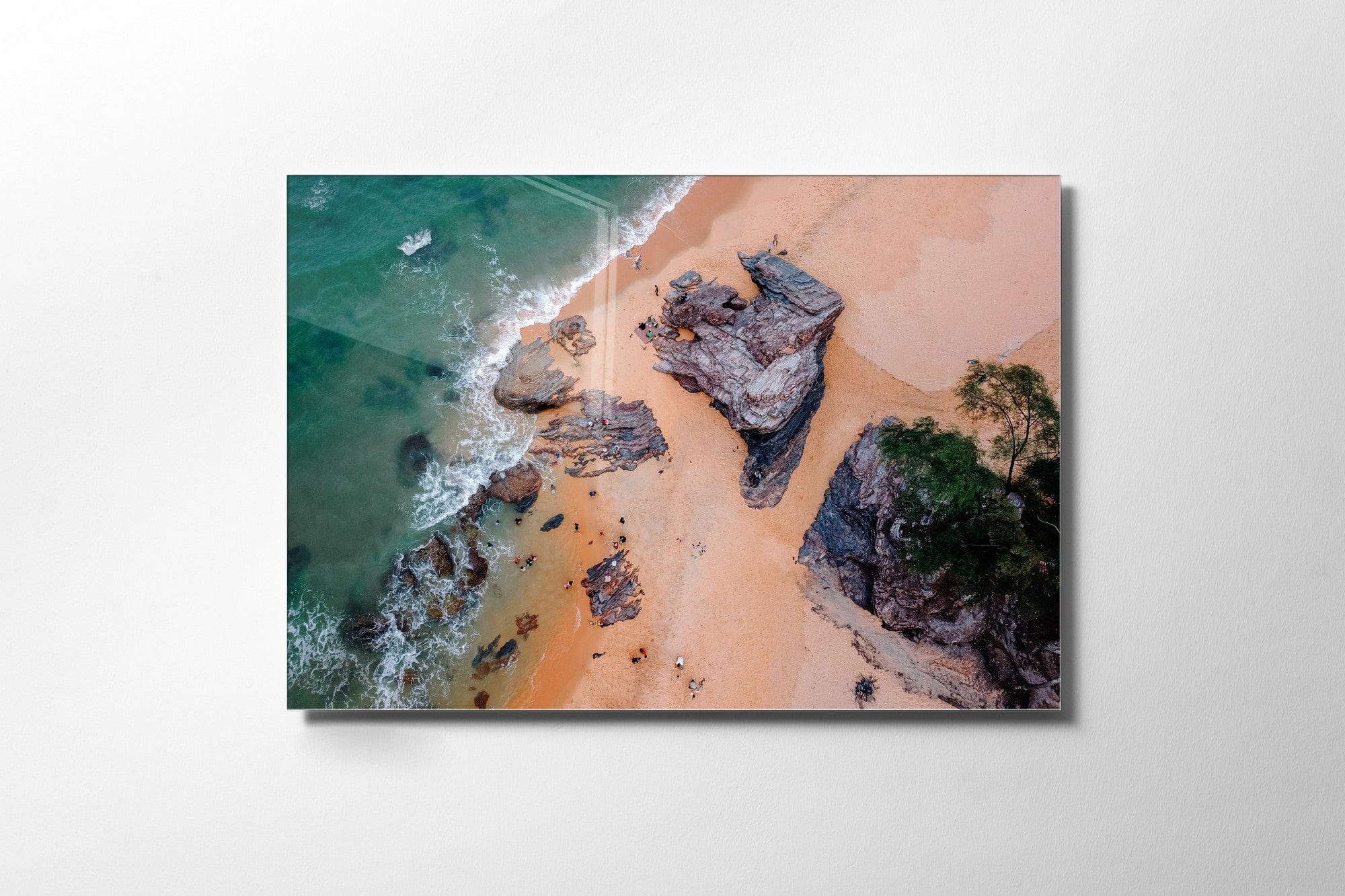 Tablou Sticla Above The Beach 1166 Multicolor, 45 x 30 cm