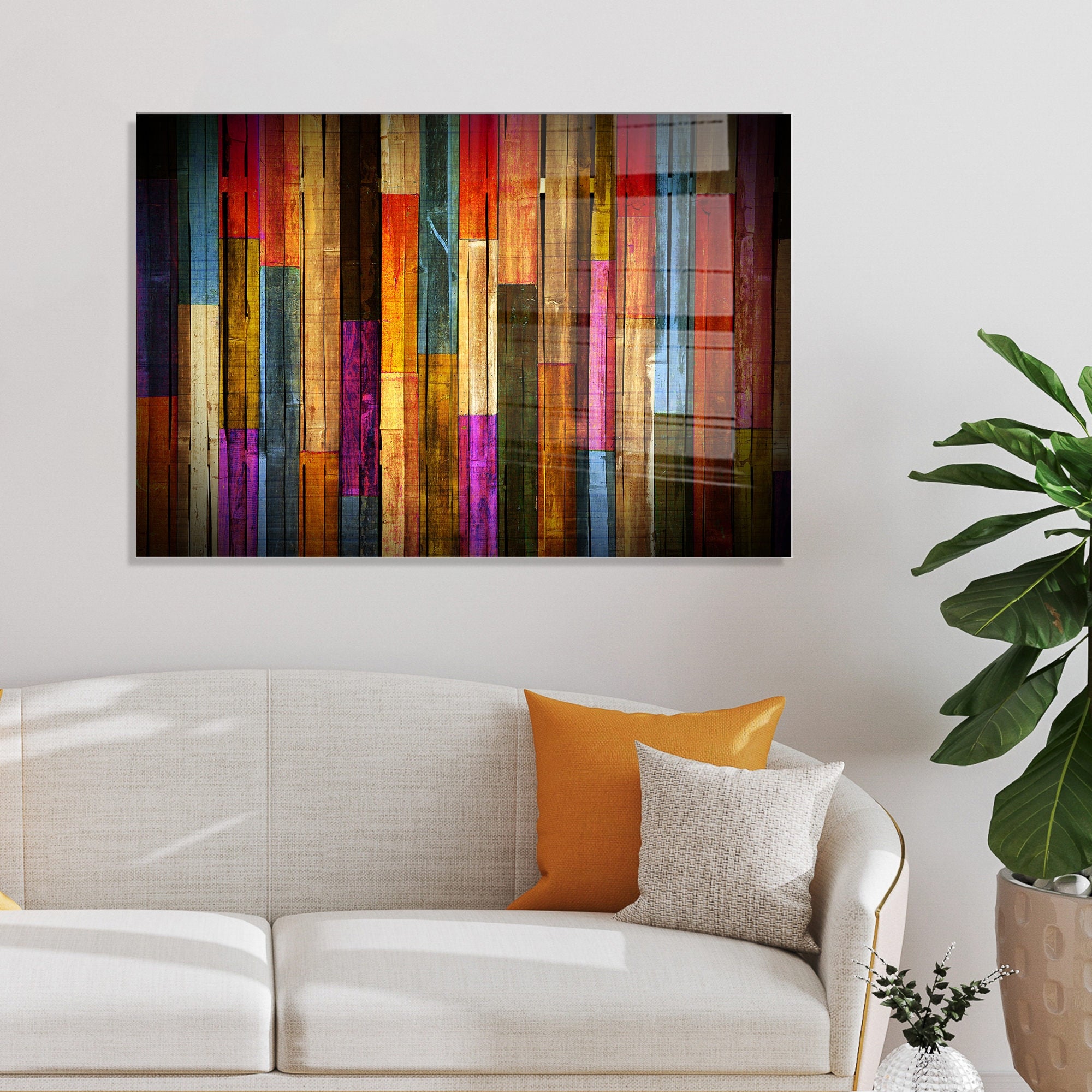 Tablou Sticla Curran 1103 Multicolor, 100 x 70 cm (1)