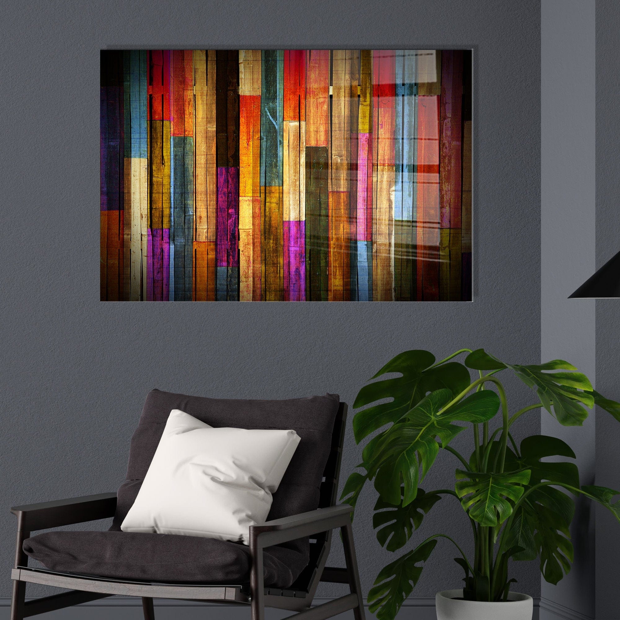 Tablou Sticla Curran 1103 Multicolor, 100 x 70 cm (5)