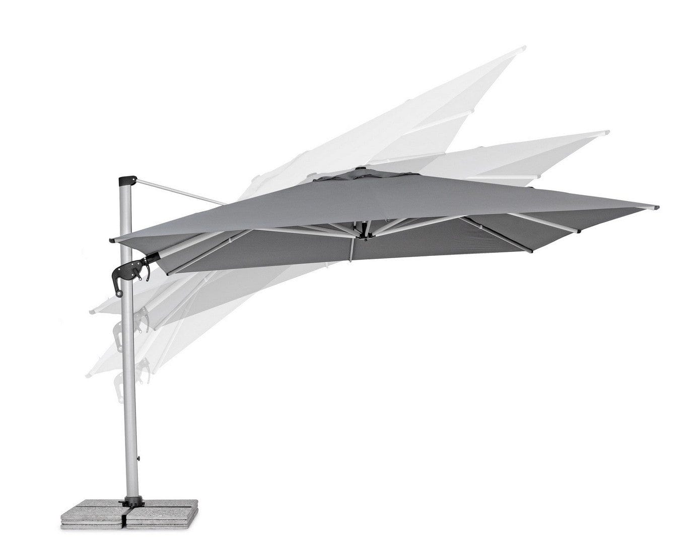 Umbrela de soare suspendata, Calis Gri Inchis, L400xl400xH308 cm (5)