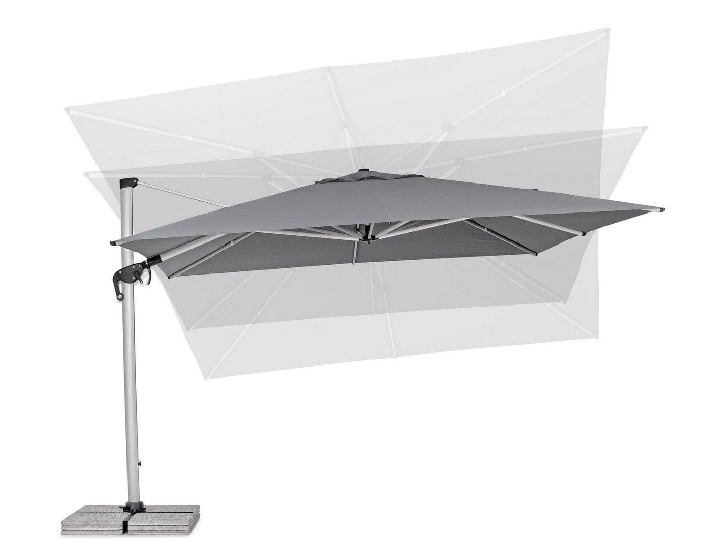 Umbrela de soare suspendata, Calis Gri Inchis, L400xl400xH308 cm (6)