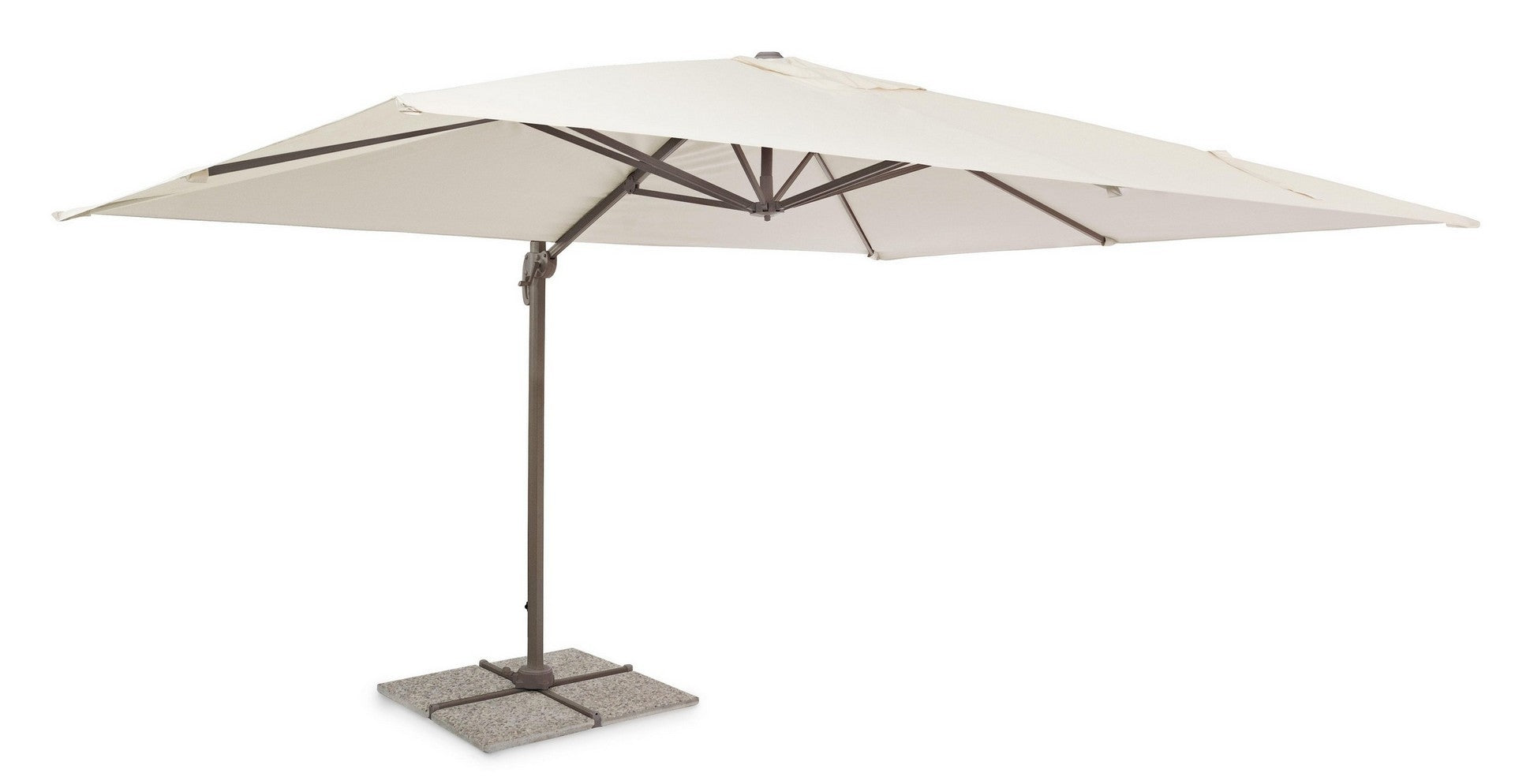 Umbrela de soare suspendata, Dallas Ivoir, L400xl300xH255 cm