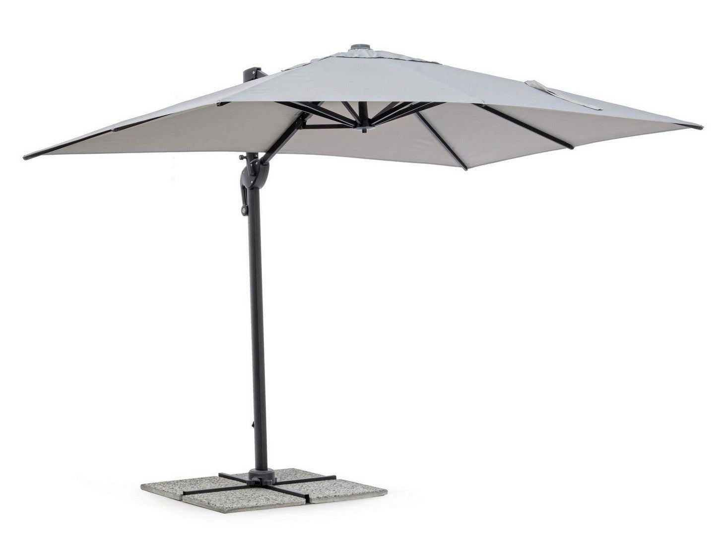 Umbrela de soare suspendata, Ines C Gri Deschis, L300xl200xH247 cm