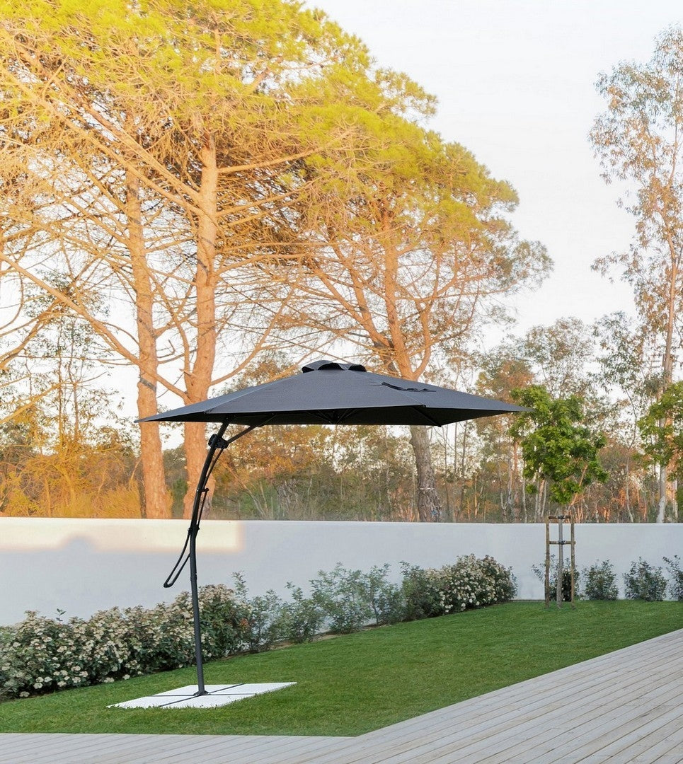 Umbrela de soare suspendata, Sorrento Gri Inchis, Ø300xH243 cm (1)