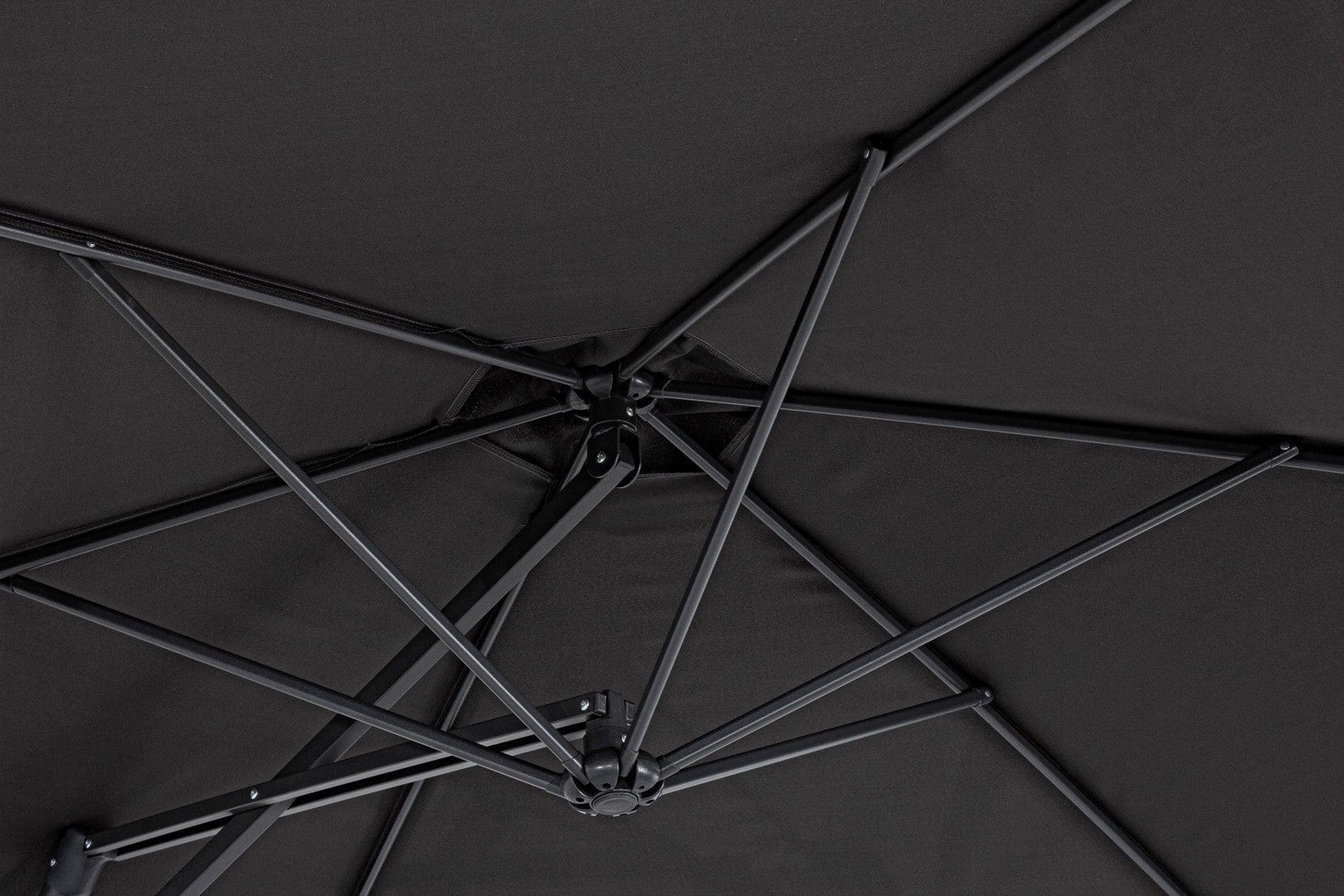 Umbrela de soare suspendata, Sorrento Gri Inchis, Ø300xH243 cm (4)