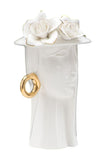 Vaza decorativa din portelan, Woman Elegant Alb / Auriu, L15xl13,3xH23,5 cm (1)