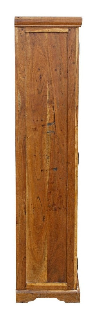 Vitrina din lemn de salcam, cu 2 usi, Chateaux Big Natural, l100xA40xH180 cm (3)
