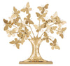 Decoratiune metalica, Tree Glam With Butterfly Auriu, L30xl8xH31 cm