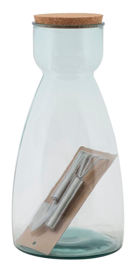 Vaza decorativa din sticla reciclata, Garden Vetro Transparent, Ø21,5xH43 cm