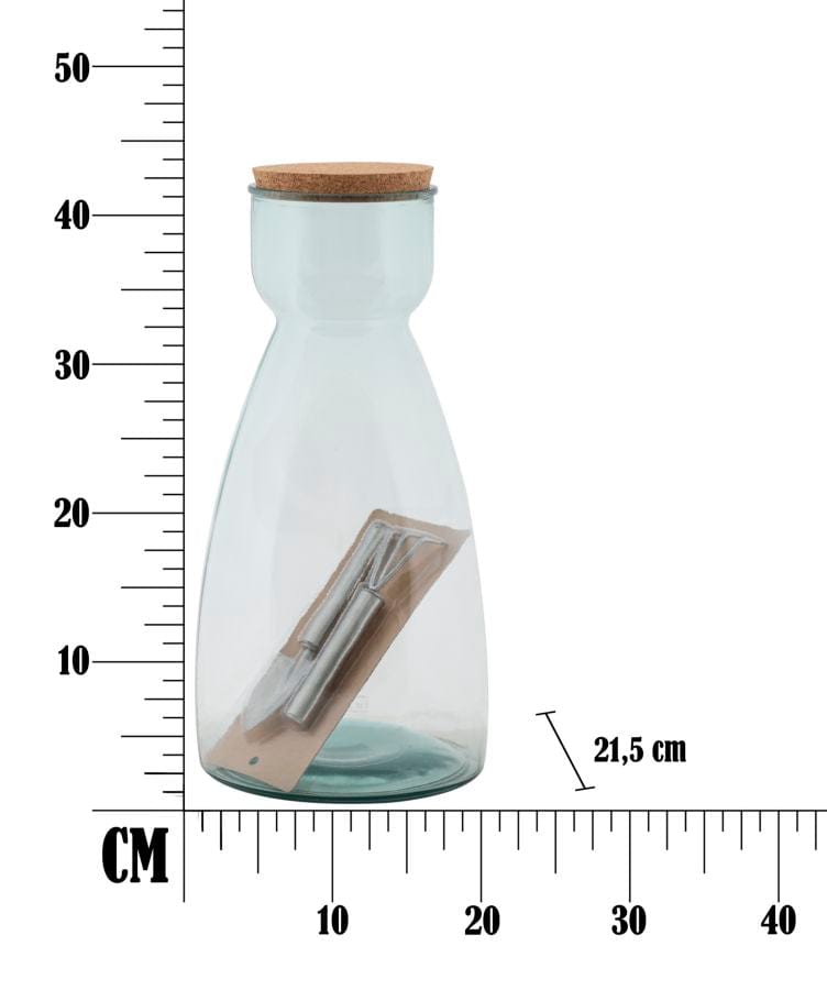 Vaza decorativa din sticla reciclata, Garden Vetro Transparent, Ø21,5xH43 cm (7)