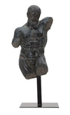 Decoratiune din polirasina, Museum Man Negru, L26xl22xH57,5 cm