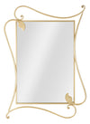 Oglinda decorativa din metal, Petal Auriu, l80xH110 cm