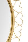 Oglinda decorativa din metal, Hearts Auriu, Ø80 cm (1)